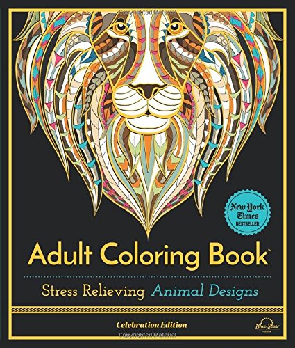 Adult Coloring Book: Stress Relieving Animal Designs, Celebration