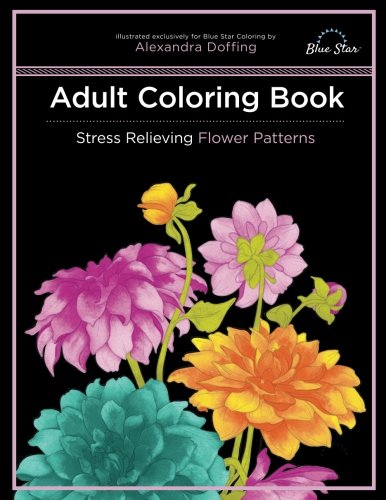 Adult Coloring Book: Stress Relieving Patterns: Blue Star Coloring