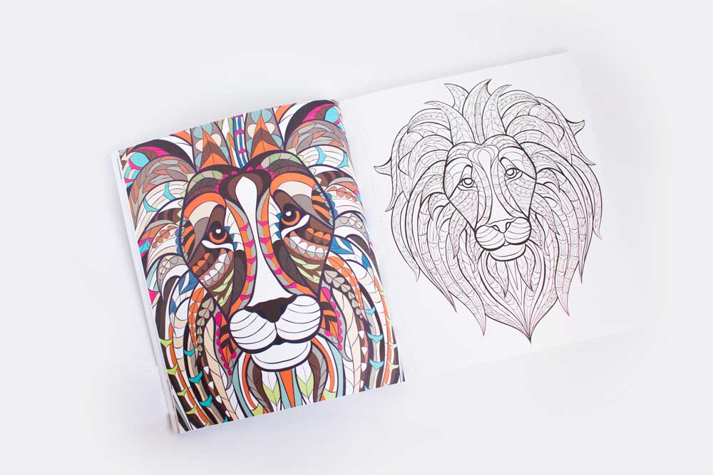 Adult Coloring Book: Stress Relieving Animal Designs, Celebration