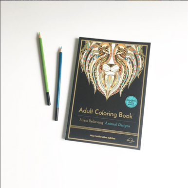 Adult Coloring Book: Stress Relieving Animal Designs, Mini Celebration  Edition 