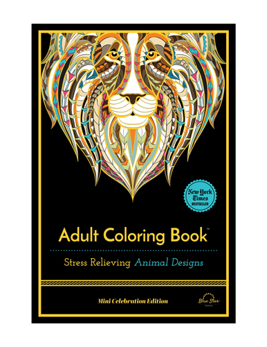 Adult Coloring Book: Stress Relieving Animal Designs, Mini